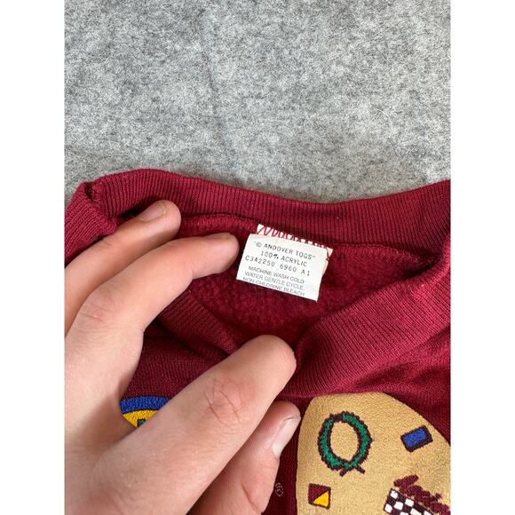 VINTAGE 90s NASCAR Racing Yosemite Sam Sweatshirt Toddler 2T Red Looney Tunes - Picture 5 of 7